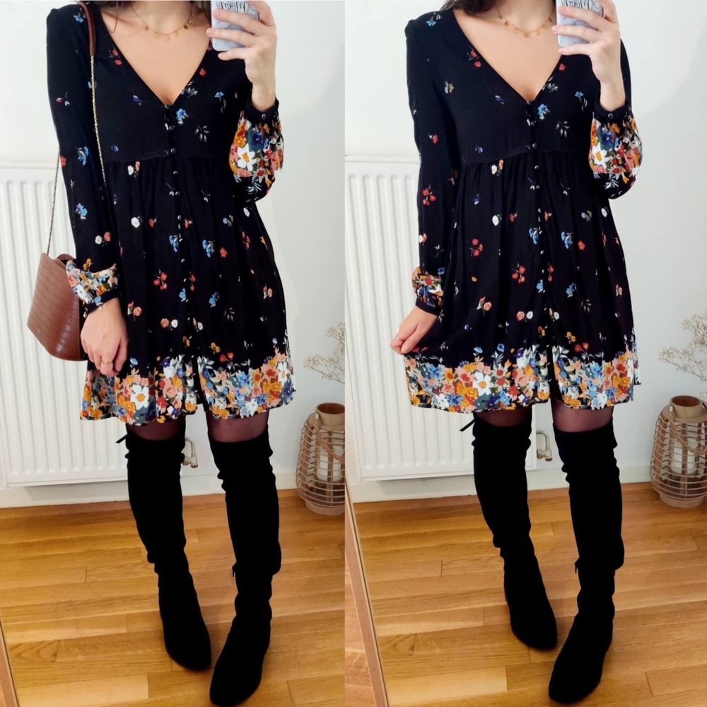 Sèzane Carina Mini Dress Multicolor Floral Printed Boudoir Size  36/US4